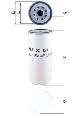 Ölfilter MAHLE OC121