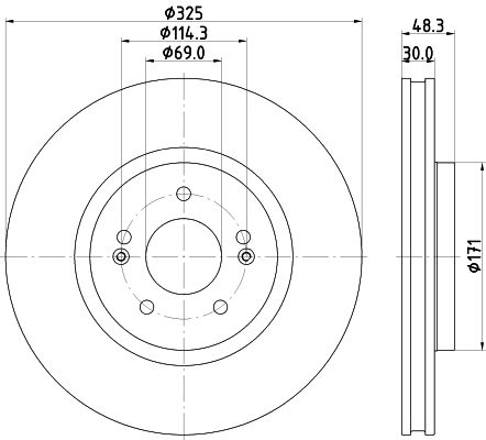 Bremsscheibe HELLA 8DD 355 134-721