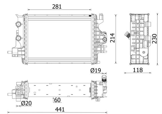 Kühler, Motorkühlung MAHLE CR2634000P