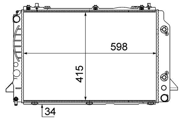 Kühler, Motorkühlung MAHLE CR416000S