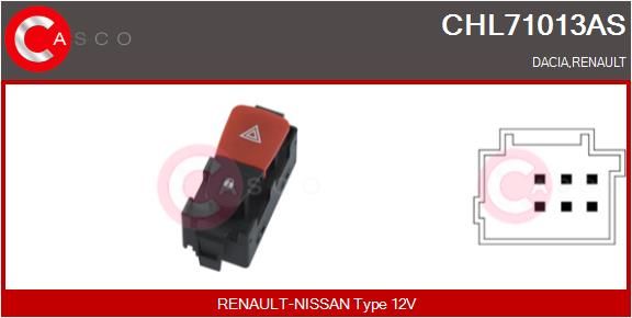 Warnblinkschalter Casco CHL71013AS