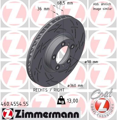 Bremsscheibe ZIMMERMANN 460.4554.55
