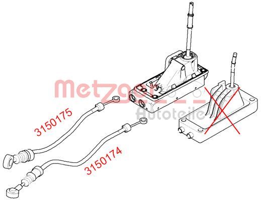 Seilzug, Schaltgetriebe METZGER 3150175