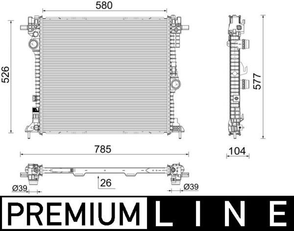 Kühler, Motorkühlung MAHLE CR2599000P