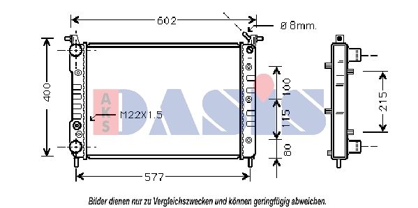 Kühler, Motorkühlung AKS DASIS 081570N