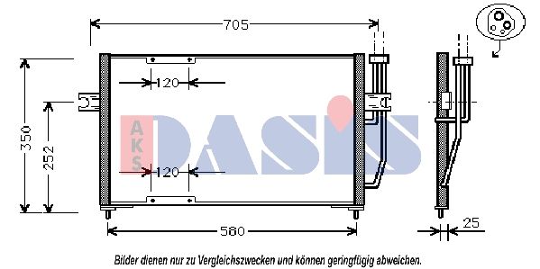 Kondensator, Klimaanlage AKS DASIS 222190N