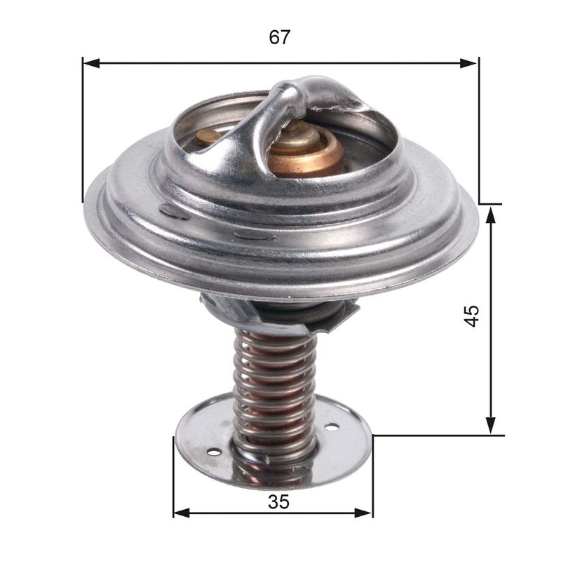 Thermostat, Kühlmittel GATES th45682g1