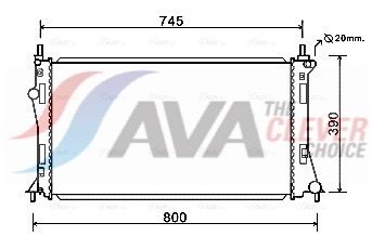Kühler, Motorkühlung AVA QUALITY COOLING MZ2249