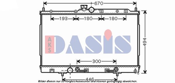 Kühler, Motorkühlung AKS DASIS 140085N