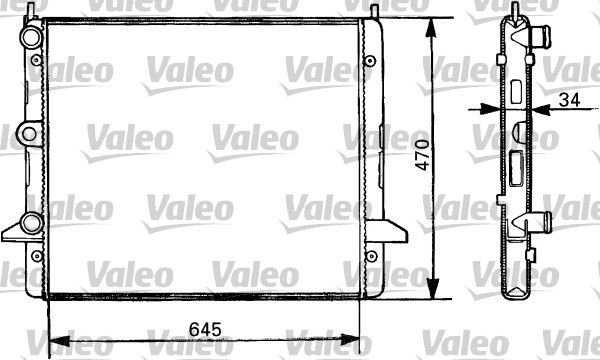 Kühler, Motorkühlung VALEO 731387
