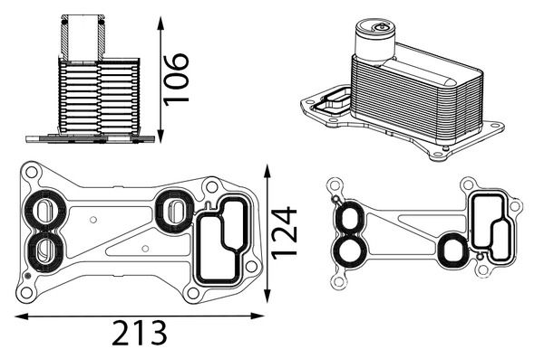 Ölkühler, Motoröl MAHLE CLC437000S