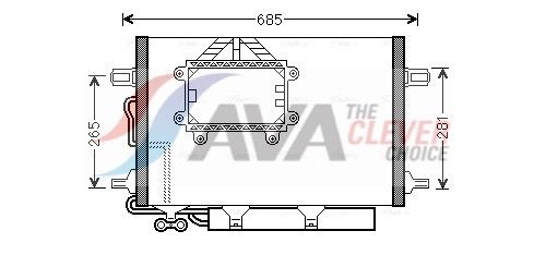 Kondensator, Klimaanlage AVA QUALITY COOLING MS5562D