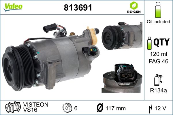 Kompressor, Klimaanlage VALEO 813691