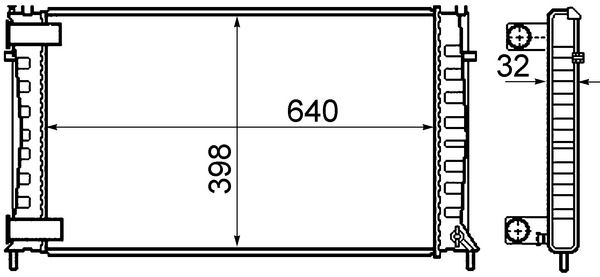 Kühler, Motorkühlung MAHLE cr 803 000s