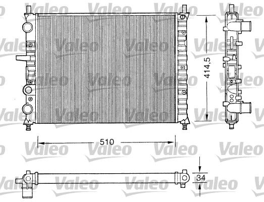 Kühler, Motorkühlung VALEO 731303