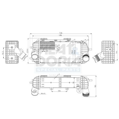Ladeluftkühler MEAT & DORIA 995509