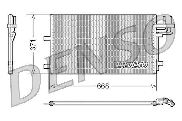 Kondensor, klimatanläggning DENSO DCN10007