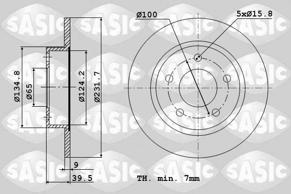 Bremsscheibe SASIC 9004589J