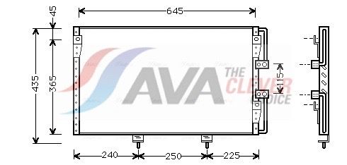 Kondensator, Klimaanlage AVA QUALITY COOLING TO5226