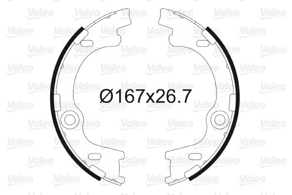 Bremsbackensatz, Feststellbremse VALEO 564186