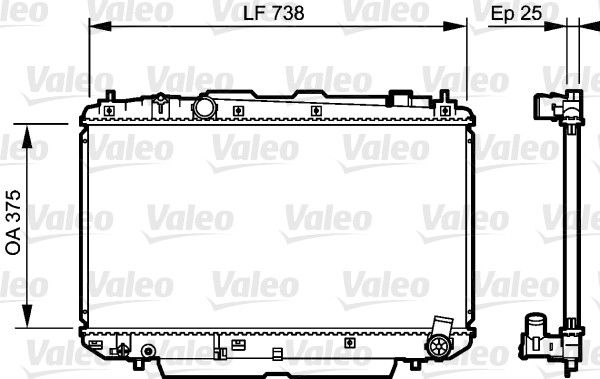 Kühler, Motorkühlung VALEO 734397