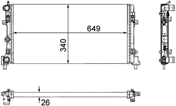 Kühler, Motorkühlung MAHLE CR1096000P