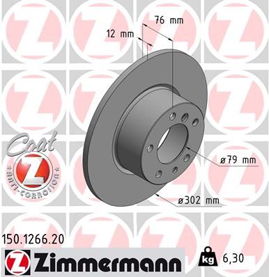 Bremsscheibe ZIMMERMANN 150.1266.20