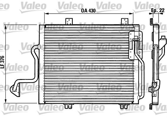Kondensator, Klimaanlage VALEO 816863