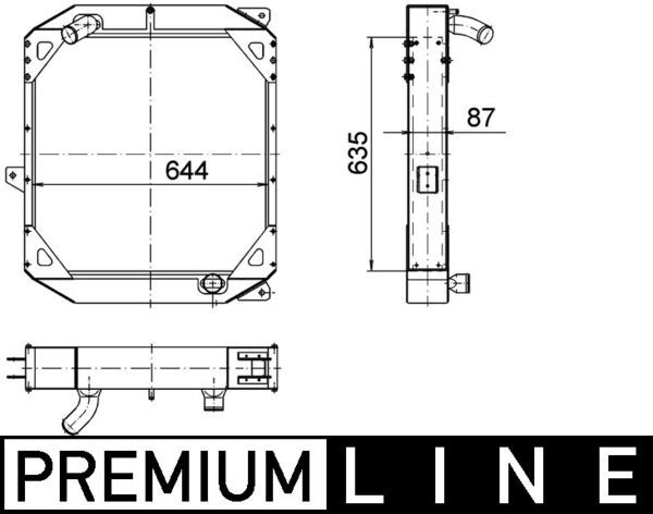 Kühler, Motorkühlung MAHLE CR1554000P