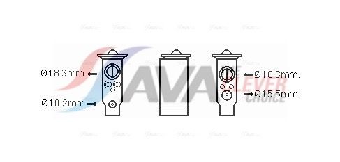 Expansionsventil, Klimaanlage AVA QUALITY COOLING TO1672