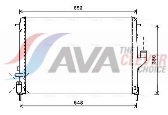 Kühler, Motorkühlung AVA QUALITY COOLING RTA2478