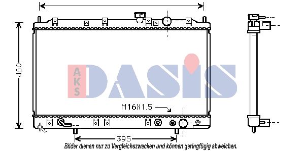 Kühler, Motorkühlung AKS DASIS 140032N