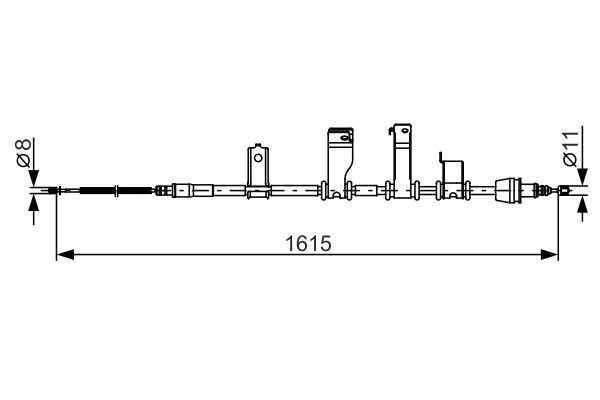 Seilzug, Feststellbremse BOSCH 1987482349