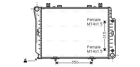 Kühler, Motorkühlung AVA QUALITY COOLING msa2144