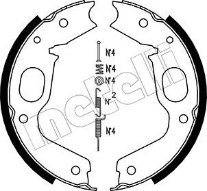 Bremsbackensatz, Feststellbremse METELLI 53-0264K