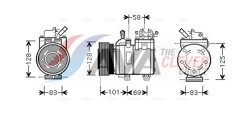 Kompressor, Klimaanlage AVA QUALITY COOLING HYK166