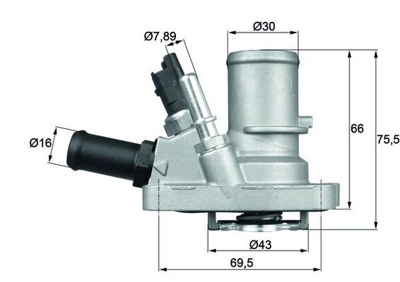 Thermostat, Kühlmittel MAHLE TI14488