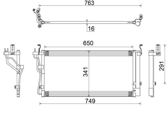 Kondensator, Klimaanlage MAHLE AC493000S