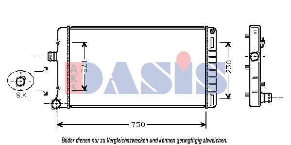 Kühler, Motorkühlung AKS DASIS 080048N