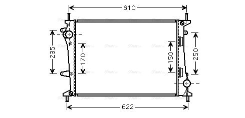 Kühler, Motorkühlung AVA QUALITY COOLING ft2329