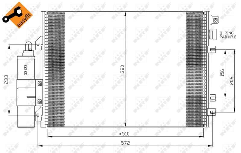 Kondensator, Klimaanlage NRF 35967