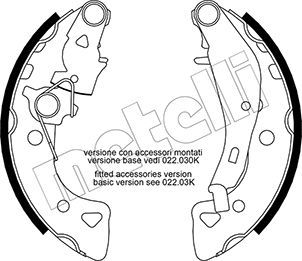 Bremsbackensatz METELLI 53-0024Y
