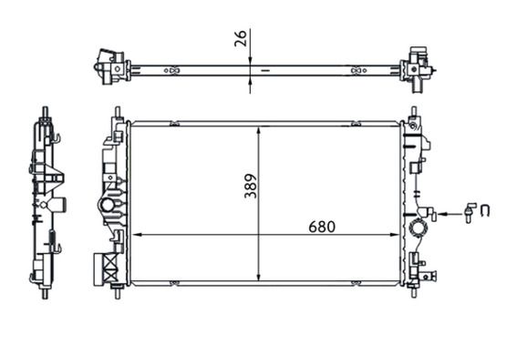 Kühler, Motorkühlung MAHLE CR1697000S