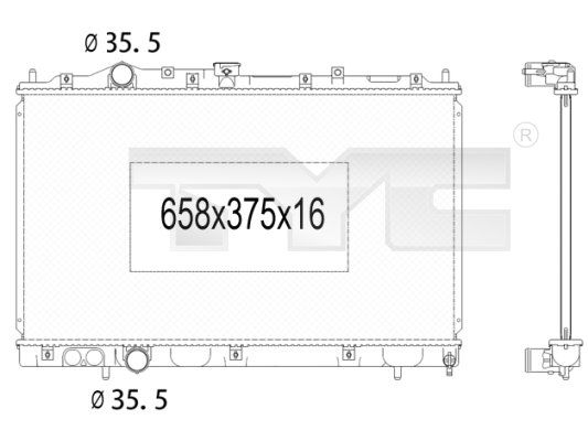 Kühler, Motorkühlung TYC 723-1009