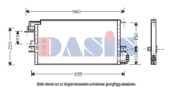 Kondensator, Klimaanlage AKS DASIS 212670N