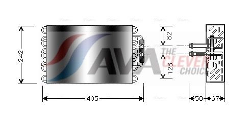 Verdampfer, Klimaanlage AVA QUALITY COOLING MSV008