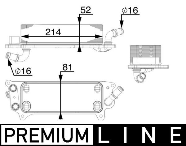 Ölkühler, Automatikgetriebe MAHLE CLC77000P