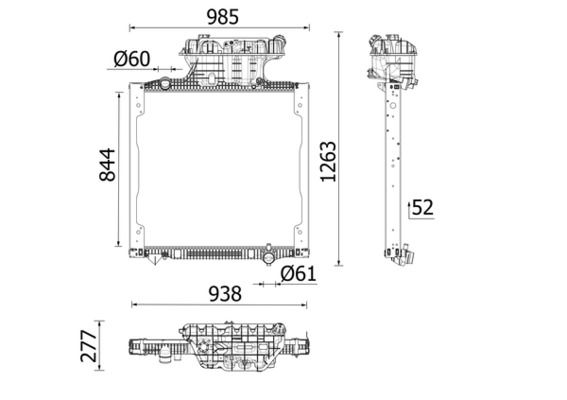 Kühler, Motorkühlung MAHLE CR2741000P