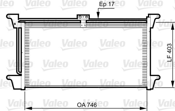 Kondensator, Klimaanlage VALEO 818992