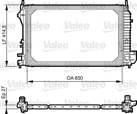Kühler, Motorkühlung VALEO 735083